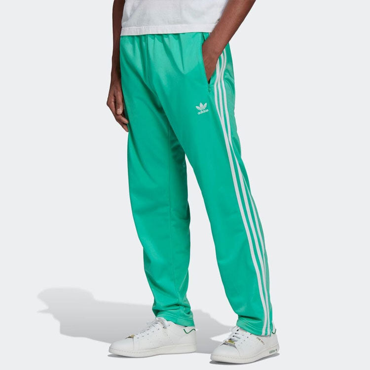 Men's adidas originals Solid Color Stripe Casual Sports Pants/Trousers/Joggers Japanese Version Green HB9385