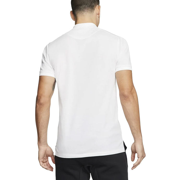 Nike Geometry Pattern Embroidered Short Sleeve Polo Shirt White CI9783-100