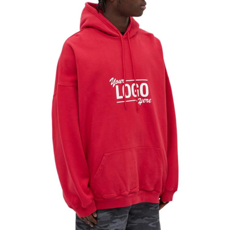 Balenciaga Your Logo Here Popover Hoodie 'Raspberry White' 651799-TKV83-6295