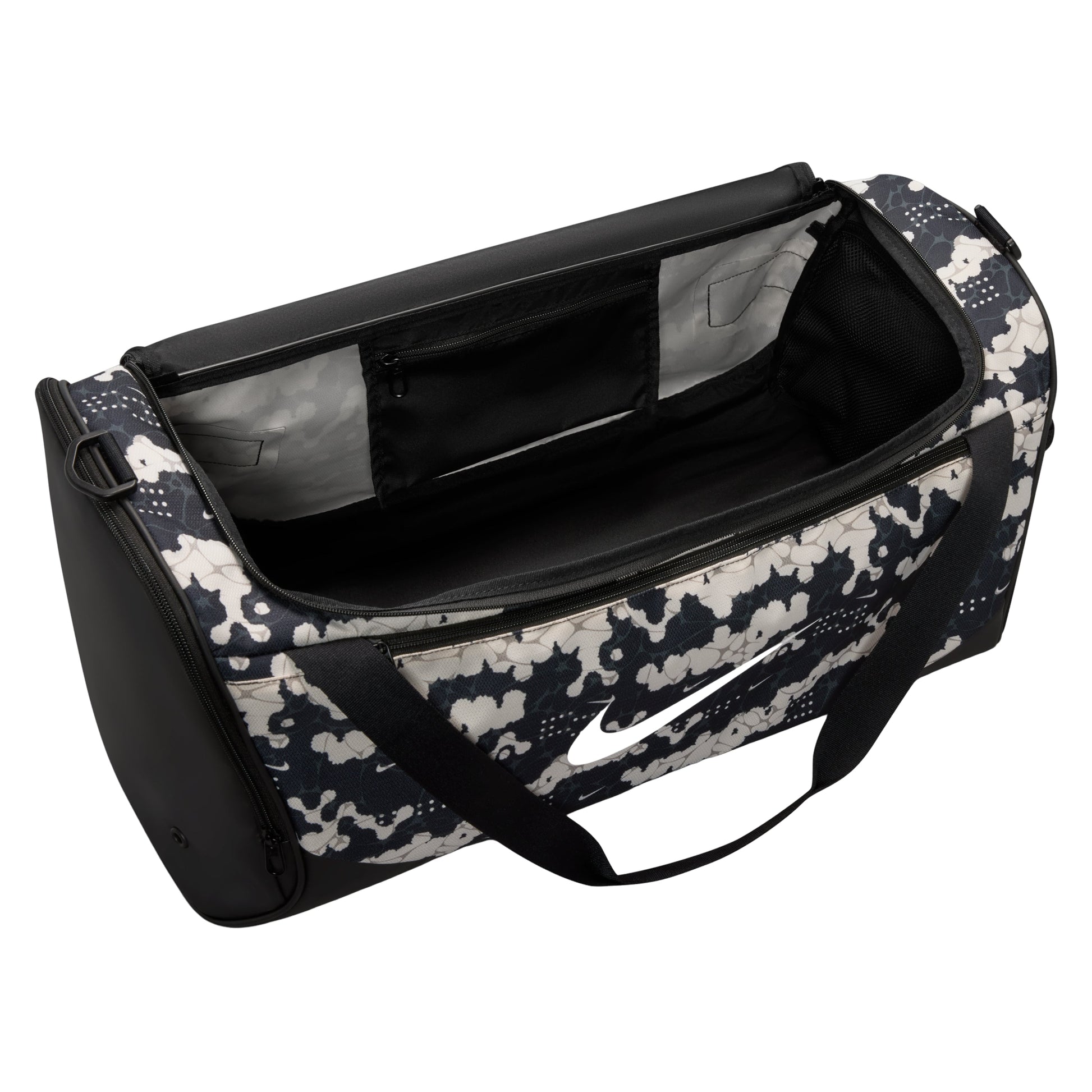 Nike 60L Medium Brasilia Allover Print Training Duffel Bag 'Chalk Black White' IH7849-103