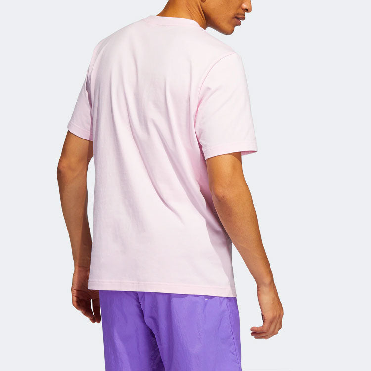 Men's adidas x Lego Don Besch Basketball Sports Round Neck Short Sleeve Clear Pink T-Shirt HE2573