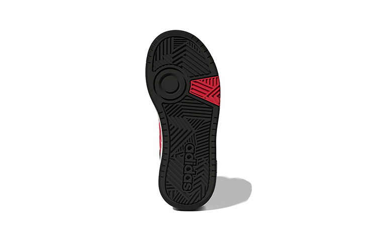 (GS) adidas Hoops Mid 'Black White Vivid Red' HR0227