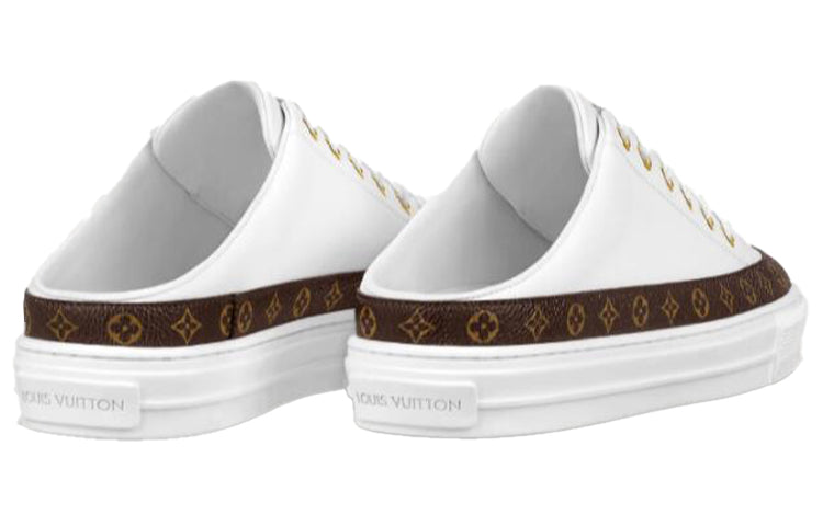 (WMNS) LOUIS VUITTON Stellar Mules 'White Brown' 1A8NEB