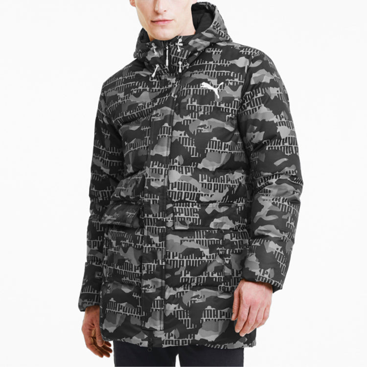 PUMA Camo Down Jacket 'Grey Black' 585502-02