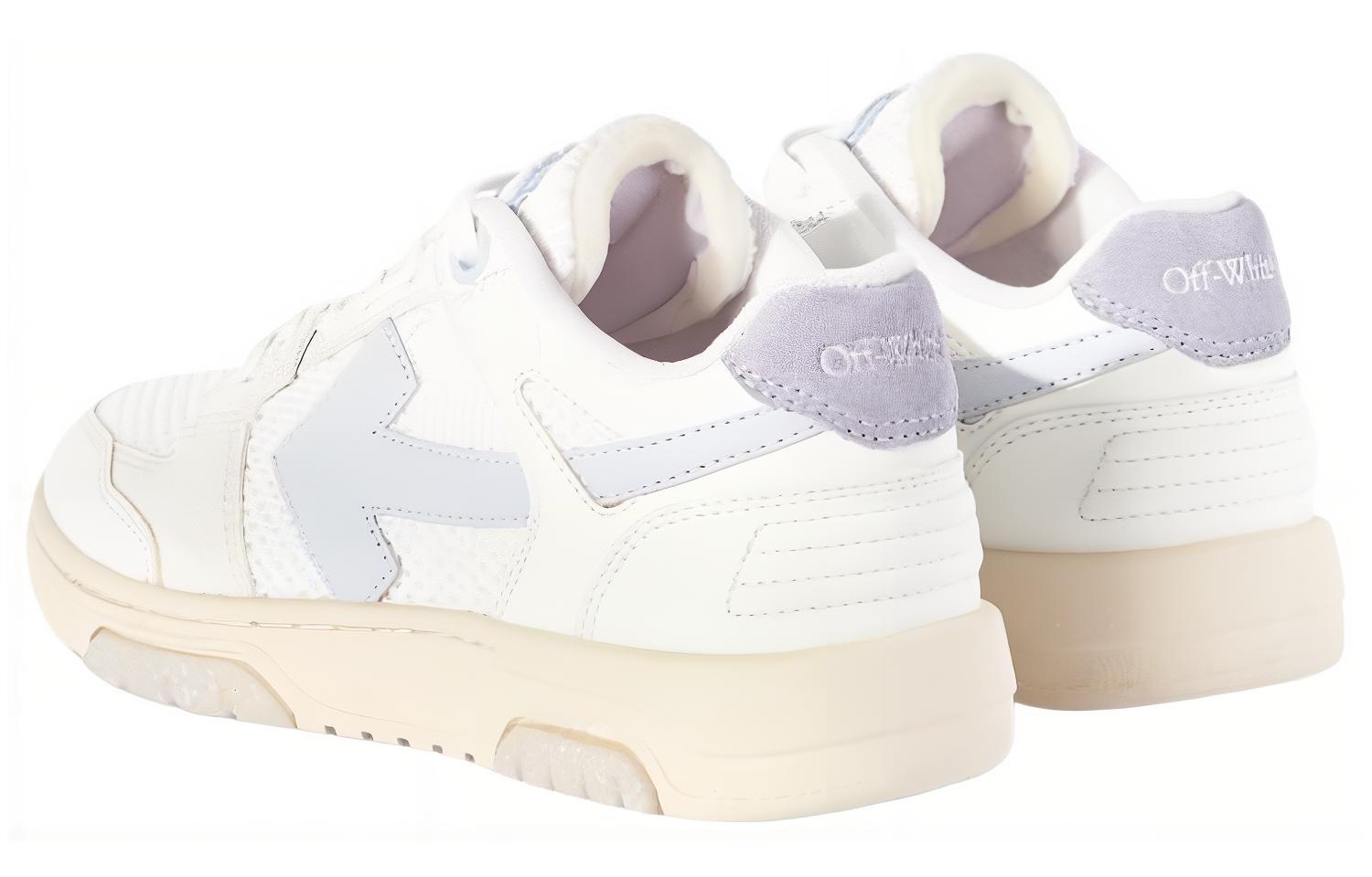 (WMNS) Off-White Slim Out Of Office Leather Sneakers 'White Purple' OWIA276S24LEA0010140