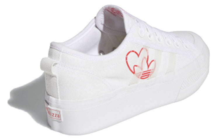 (WMNS) adidas Nizza Platform 'White Red Heart' FX9179