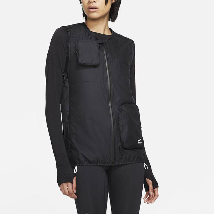 (WMNS) Nike NSRL Transform Sports Detachable hooded vest Jacket Black DB0820-010