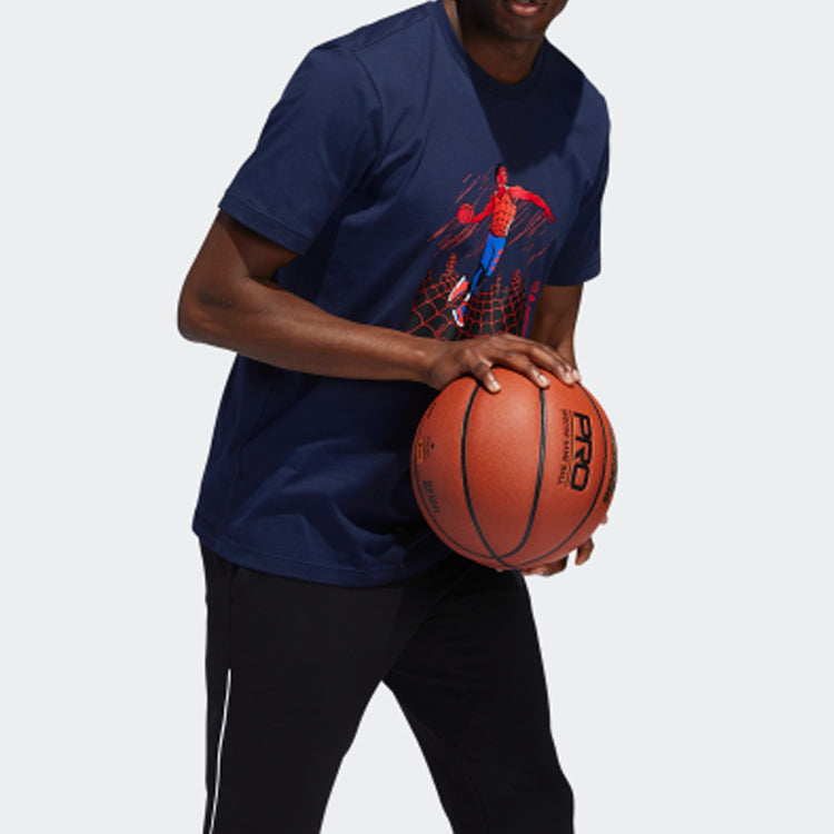 adidasx Crossover Basketball Short Sleeve Navy Blue DX6982