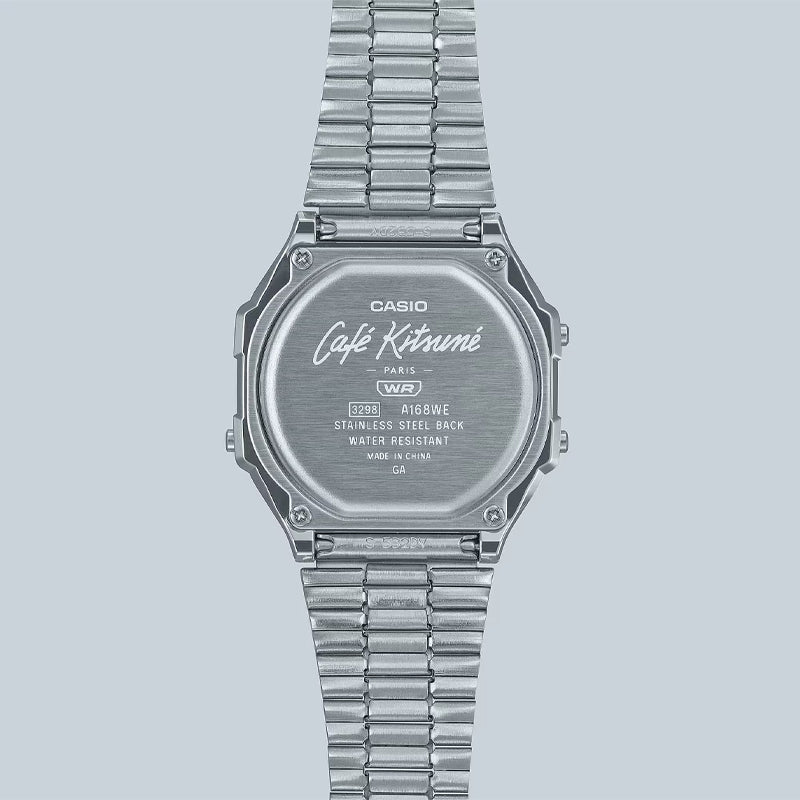 (WMNS) CASIO X Caf Kitsun Digital 'Silver' A168WECK-7A