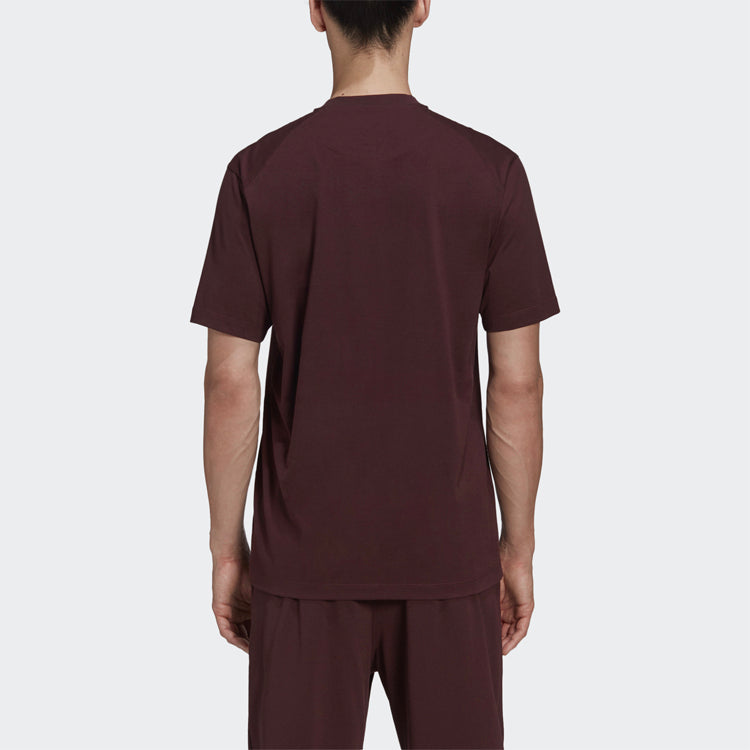 Men's Y-3 Casual Logo Round Neck Short Sleeve Red T-Shirt GK4504