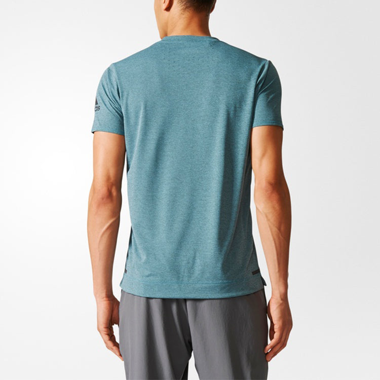 adidas Freelift Chill Running Training Sports Round Neck Short Sleeve Blue CE9524