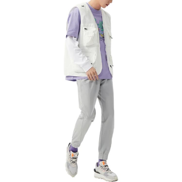 Li-Ning BadFive Logo Knit Sweatpants 'Light Grey' AYKS363-3