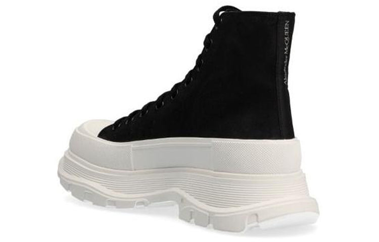 Alexander McQueen Canvas Chunky High-Top Sneakers 'Black' 662678W4QK11320