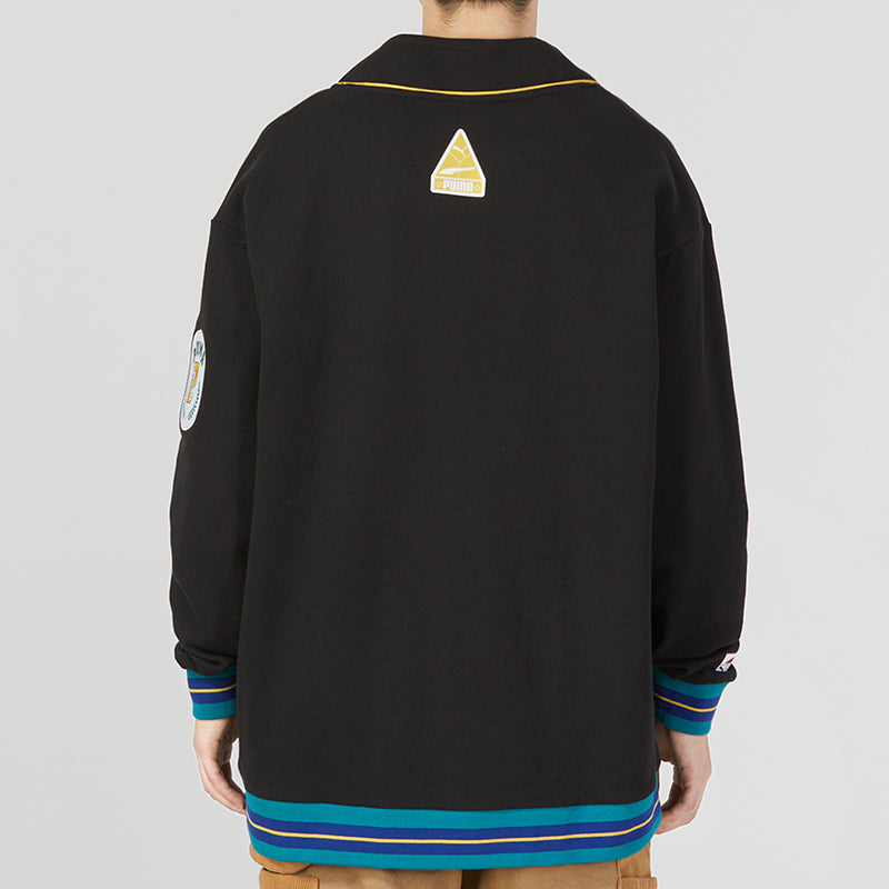 PUMA Team Badge V-neck Jacket 'Black' 677374-01