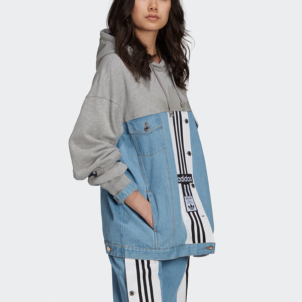 (WMNS) adidas Denim Jacket Asia Sizing 'Blue Grey' H59027