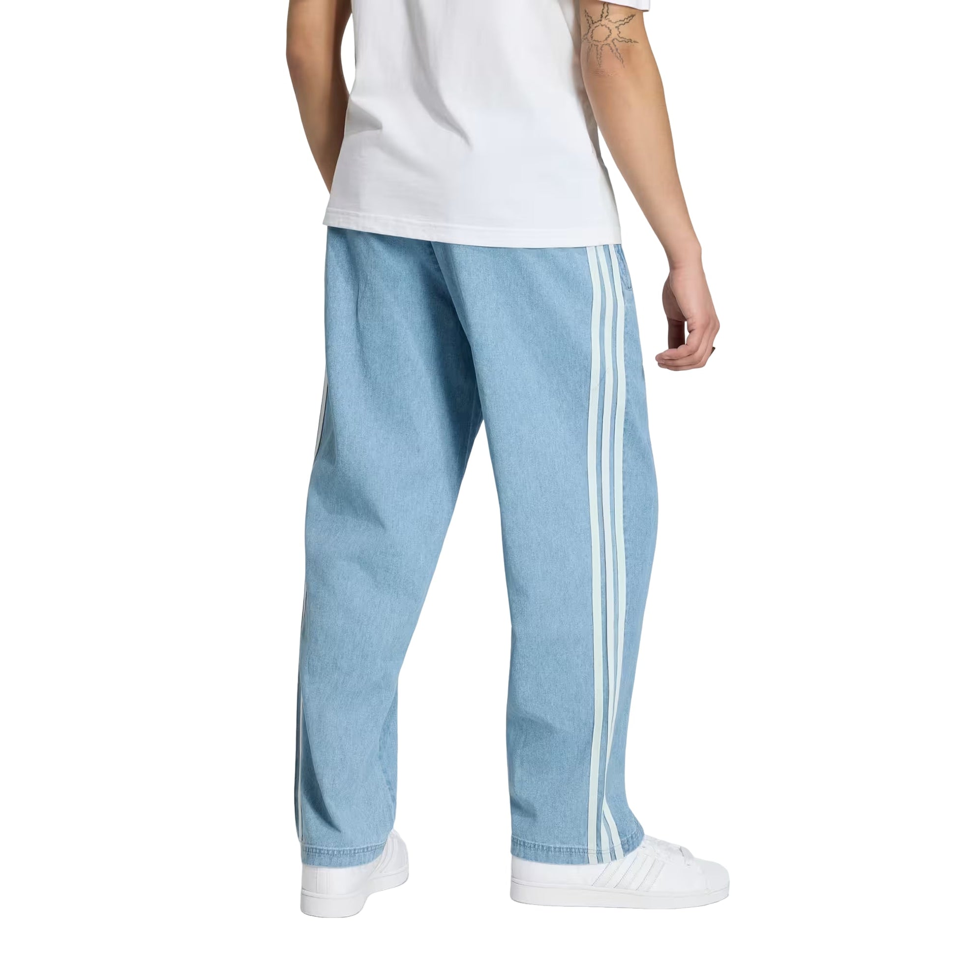 adidas Denim Firebird Pants Asia Sizing 'Light Blue' KX1195