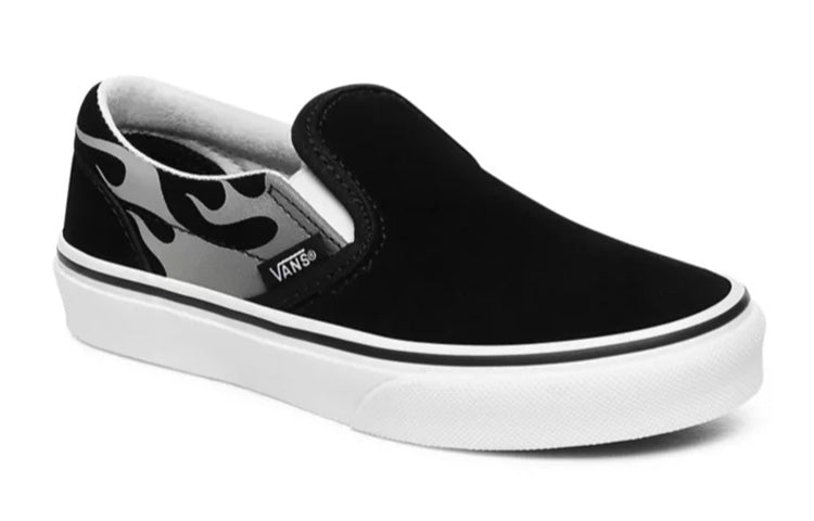 Vans Suede Flame Classic Slip-on Kids 'Black Grey' VN0A4UH8WKJ