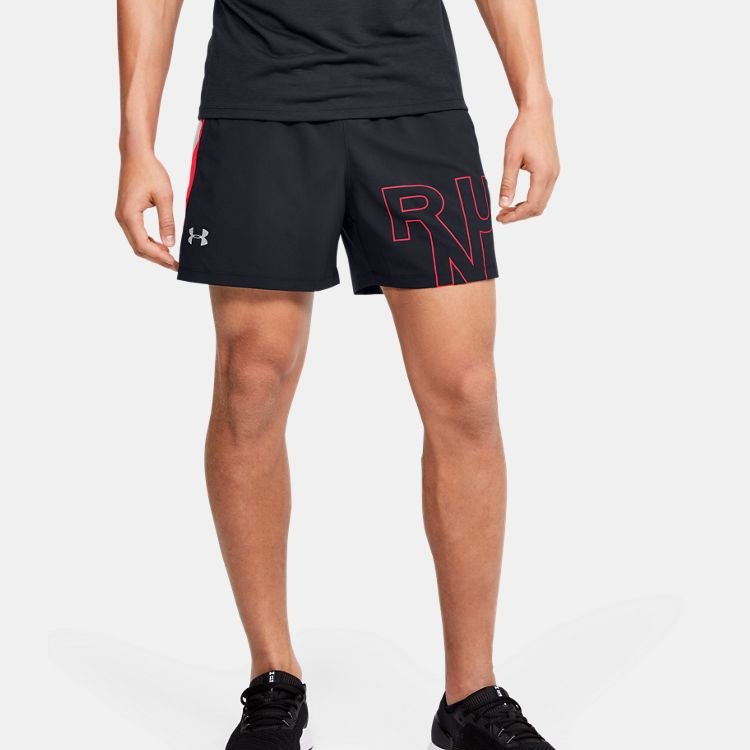 Under Armour Launch SW 5inch Graphic Shorts 'Black' 1350152-001