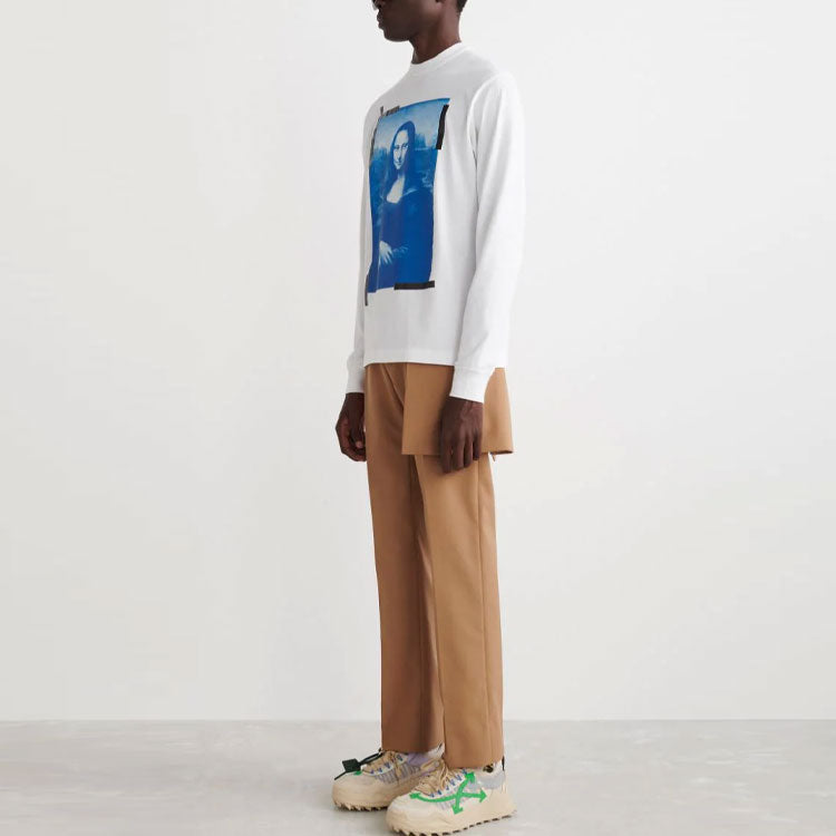 Off-White SS22 Mona Lisa Long Sleeves Ordinary Version White OMAB064C99JER0060145
