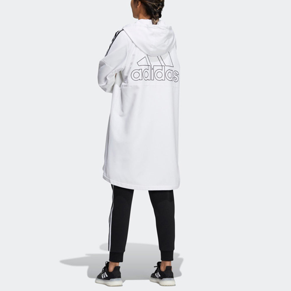 (WMNS) adidas Sports Training Casual Fleece Lined Hooded Jacket White HG1848