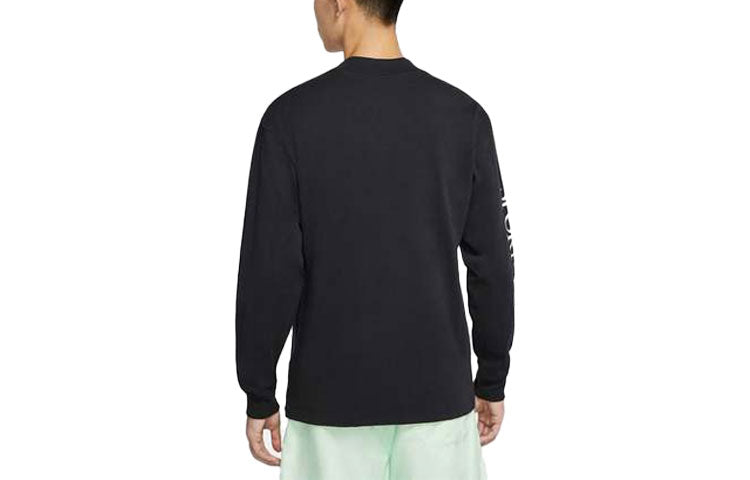 Nike Sportswear Printing Knit Round Neck Sports Black CZ4660-010