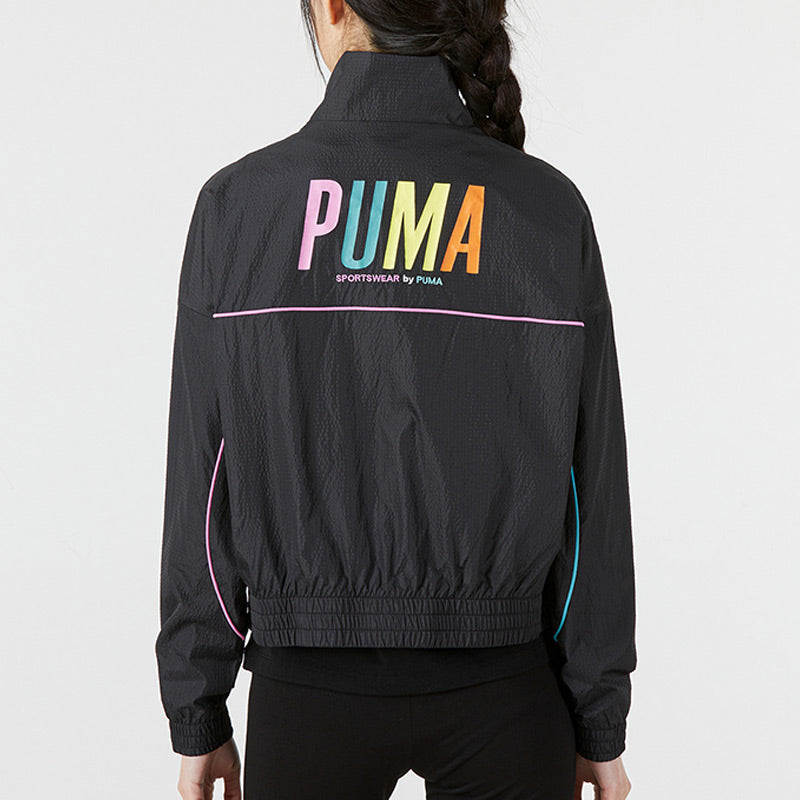 (WMNS) PUMA Logo Track Jacket 'Black' 535184-01