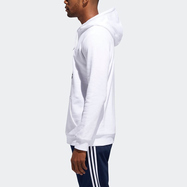 Men's adidas originals Trefoil Chest Logo Kangaroo Pouch White DU7780