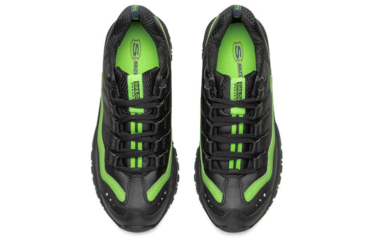 (WMNS) Skechers Energy-Over Joy Sneakers Black/Green 13412-BKGR
