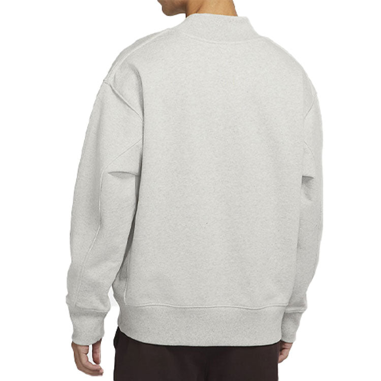 Nike Trend Capsule Series Logo Embroidered Sports Round Neck Pullover light grey DM5274-050