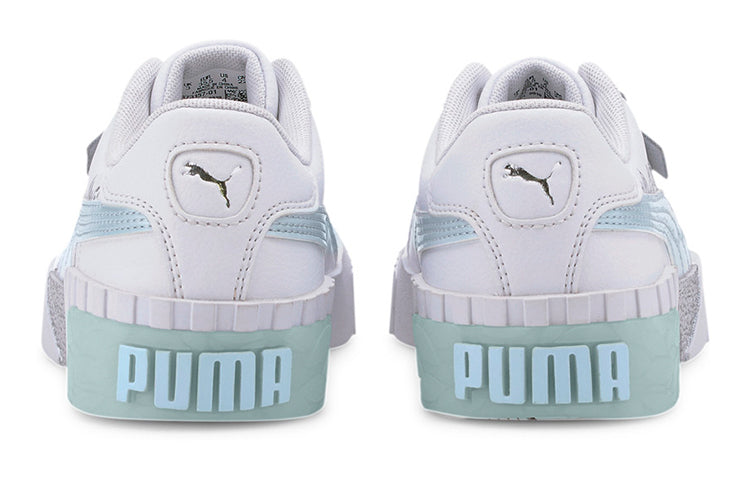 (GS) PUMA Cali Arctic Casual Board Shoes White/Blue 373157-01
