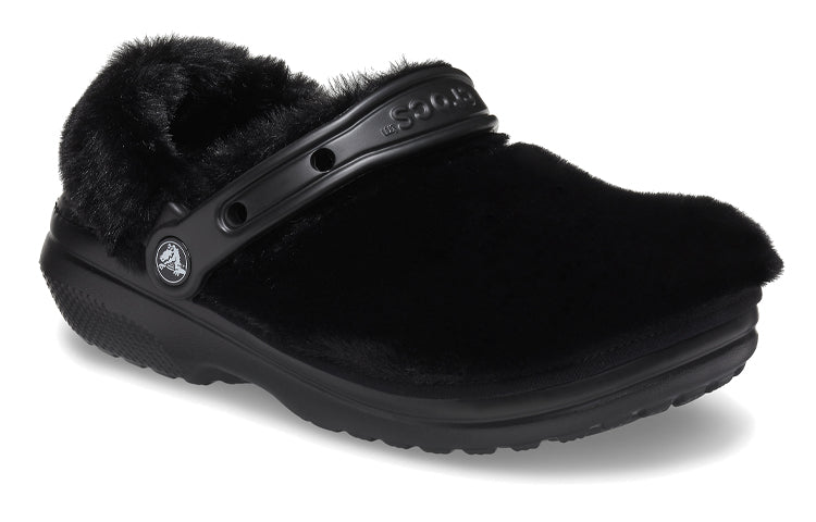 Crocs Classic Fur Sure Slip On Clogs 'Black' 207303-001