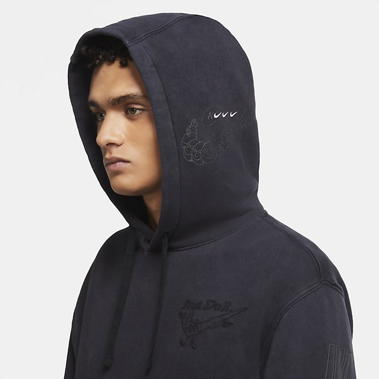 Nike Drip Wash With Print Hoodie 'Washed Black' DC2726-010