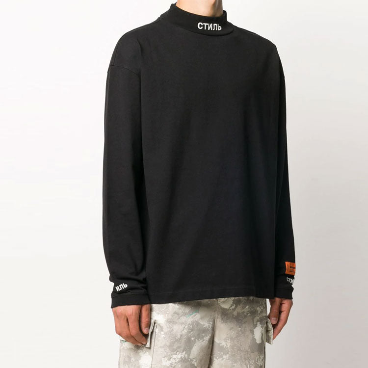 HERON PRESTON CTNMB Long-Sleeve Turtleneck T-shirt 'Black' HMAB017F20JER0011001