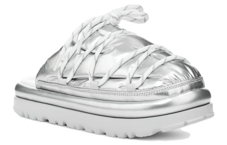 (WMNS) UGG Hi Shine Spaceslider Slide 'Silver' 1149033-SLVR