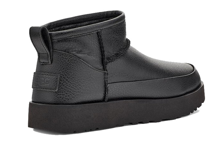 (WMNS) UGG Classic Sugar Ultra Mini 'Black' 1121618-BLK