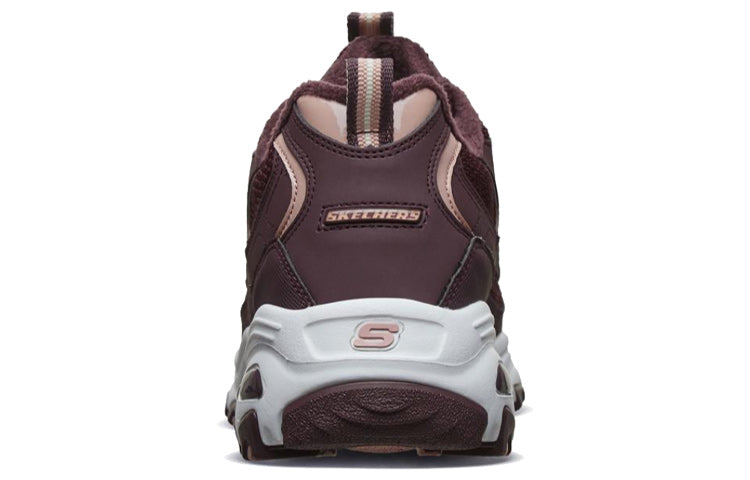 (WMNS) Skechers D'Lites 1.0 Running Shoes Red/White 66666254-BURG