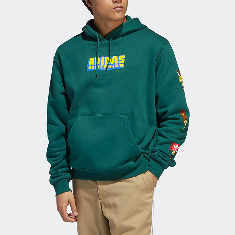 adidas originals Casual Sports logo Pullover Long Sleeves Green EC7335