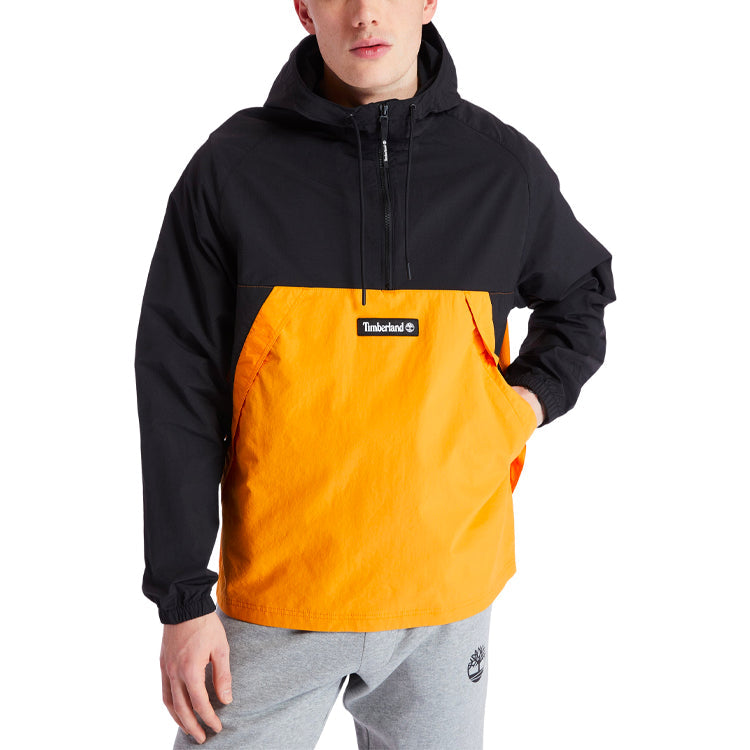 Timberland Pullover Windbreaker Jacket 'Black Cheddar' A2BUU-AU9