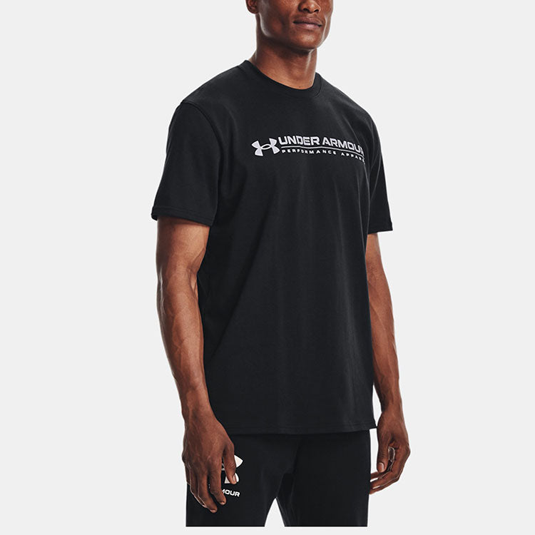 Men's Under Armour Training Sports Round Neck Short Sleeve Black 1366468-001