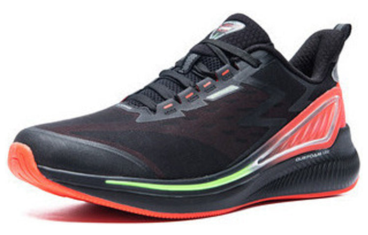 361 Degrees QU!K LITE Lightweight Breathable Running Shoes 'Black Red Green' 572032218-9
