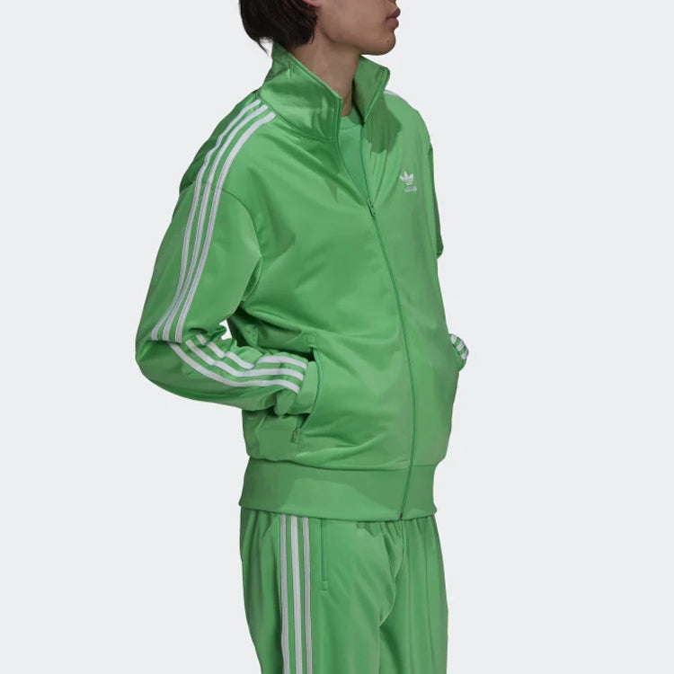 adidas originals Casual Alphabet Printing Stripe Jacket Green H06717