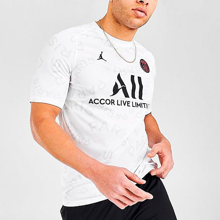 Air Jordan Paris Saint-Germain 20/21 Training Jersey 'White' CW9489-101