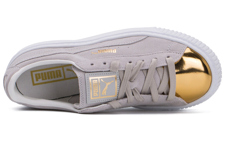(WMNS) PUMA Suede Platform 'White Gold' 362222-01