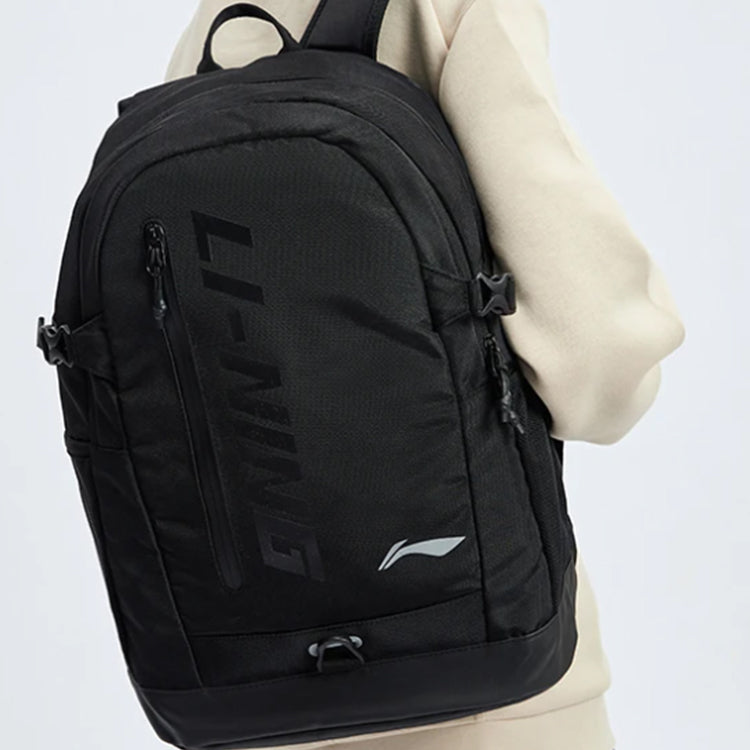 Li-Ning Reflective Logo Training Backpack 'Black' ABSR096-1