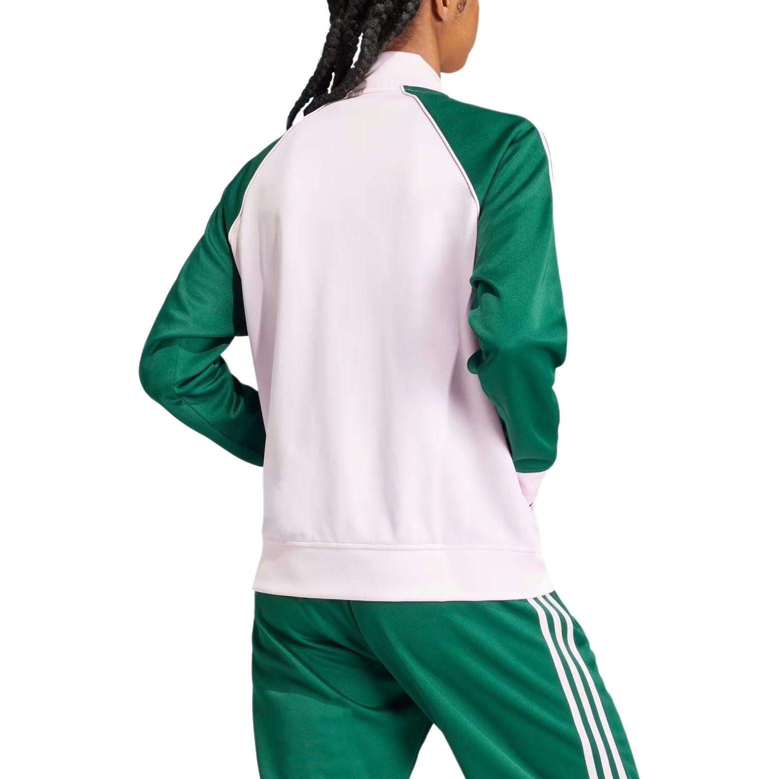 (WMNS) adidas Adicolor Classics SST Loose Track Jacket Asia Sizing 'Pink Green' IM9821