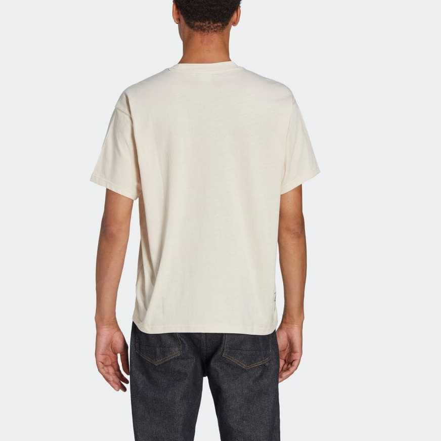 adidas originals Alphabet Logo Printing Round Neck Pullover Short Sleeve Creamy White T-Shirt IA8327