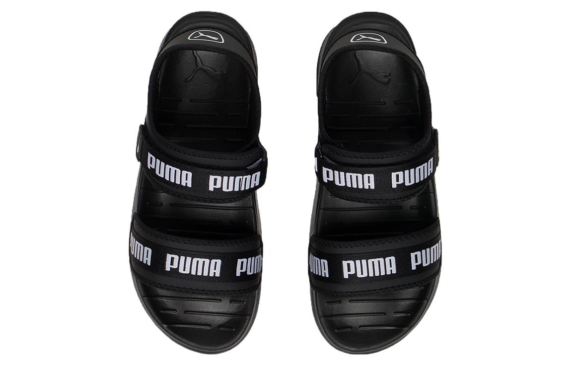 (WMNS) PUMA Softride Slide 'Wordmark - Black White' 384128-01
