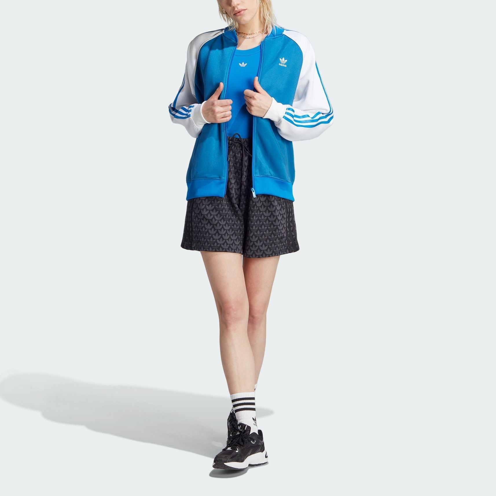 (WMNS) adidas originals Trefoil Monogram Shorts 'Black' II3189