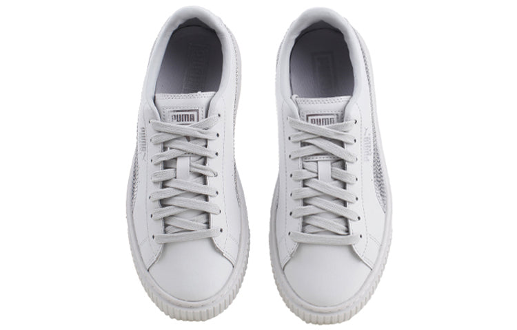 (WMNS) PUMA Basket Platform Grey Bling 367237-02