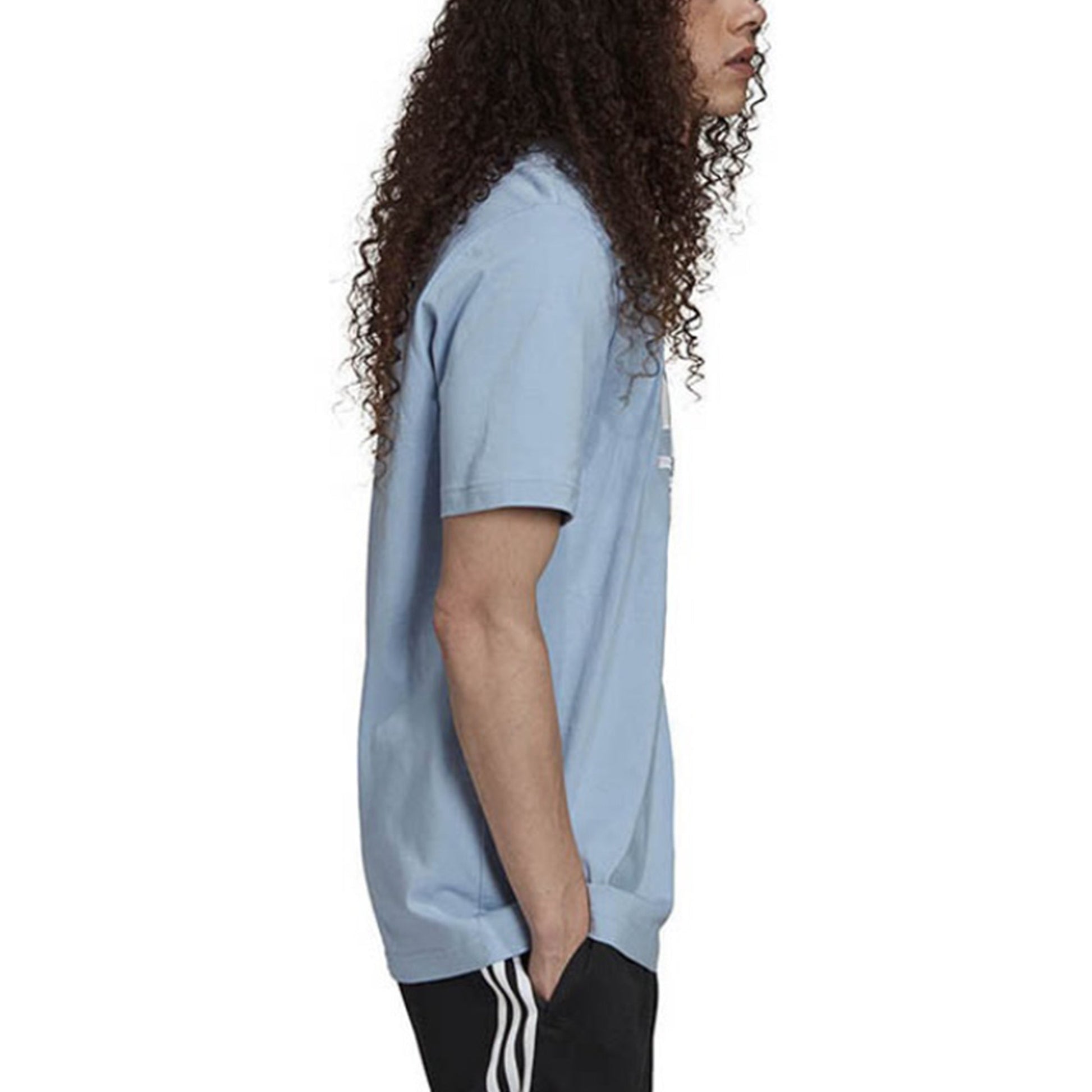 adidas originals St Tee Casual Breathable Sports logo Printing Short Sleeve Sky Blue H62496